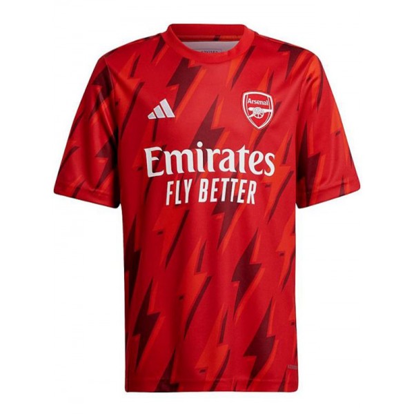 Arsenal pre-match training jersey soccer uniform men's red football kit tops sport shirt 2023-2024